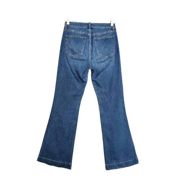 GAP Womens High Rise Flare Jeans Size 6/28R Hendrix Wash Medium Denim - Picture 4 of 15